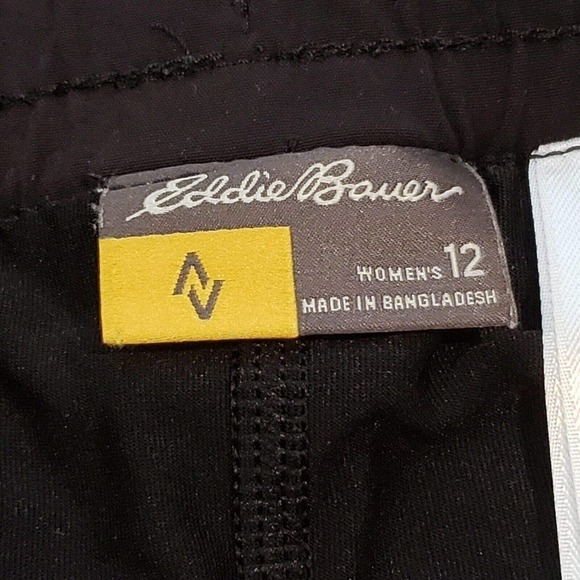 Eddie Bauer Women’s Size 12 Activewear Black Skirt Skort Drawstring Stretch - Picture 6 of 7